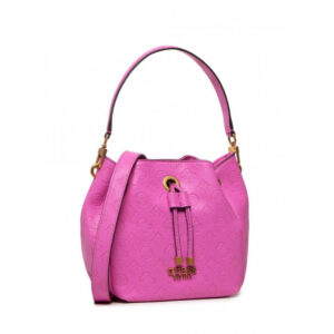 guess, zanelle, synthetic leather, textile bag, vivid rose, pa849201, for women, 20.5 x 16/27.5 x 13.5 cm