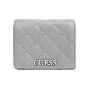 guess, illy, textile wallet, small trifold, vg797043, grey, for women