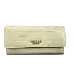 guess, laurel, textile wallet, slg large zip, swca8500460lgl, beige, for women