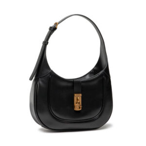 guess, maimie hobo, synthetic leather, textile bag, black, hwvb84, for women, 29 x 17.5 x 7 cm