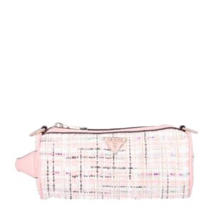 guess, manhattan, polyester, shoulder bag, textile crossbody bag, pink tweed, for women