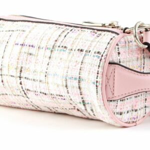 guess, manhattan, polyester, shoulder bag, textile crossbody bag, pink tweed, for women
