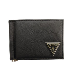 guess, new boston, textile wallet, sm2513lea22, black, for men