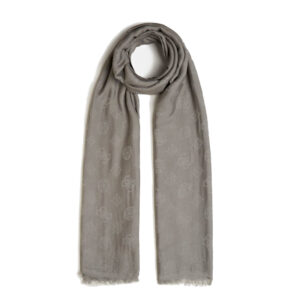 guess, ninette jacquard, textile scarf, gray, 8 x 180, for women