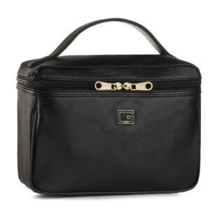 guess, nohea accessories, synthetic leather, textile bag, cosmetics, black, pwnohe p0360, for women, 29.5 x 18.5 x 15 cm