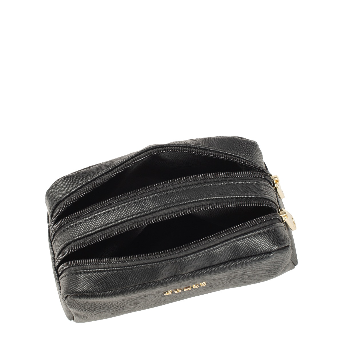 guess, saffiano vanilla, synthetic leather, textile bag, toiletry, black, for women, 23 x 17 x 8 cm guess, saffiano vanilla, synthetic leather, textile bag, toiletry, black, for women, 23 x 17 x 8 cm