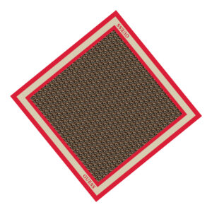guess, silvana, textile scarf, red, 90 x 90, for women