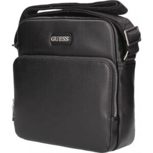 guess, torba, textile crossbody bag, black, 19 x 23 x 2 cm, for men