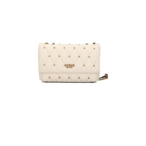 guess, triana, textile crossbody bag, ivory, hwqs8553210, 26 x 16 x 9 cm, for women