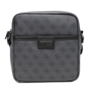 guess, vezzola, document holder, textile crossbody bag, black, for women