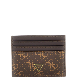 guess, vezzola, leather card holder, smvezllea25, brown, unisex