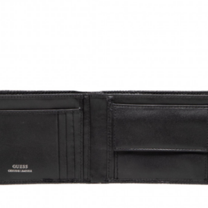guess, vezzola, textile wallet, logo detail, smeschlea20, black, for men