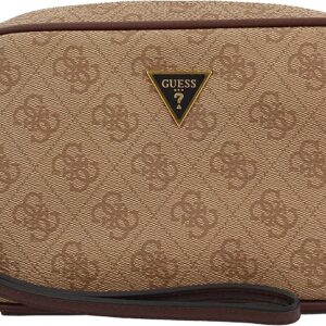guess, vezzola, polyurethane, small, textile crossbody bag, brown, gu154h046 o11, 13x20x5 cm, unisex