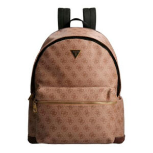 guess, vezzola, synthetic leather, textile backpack, beige, hmvzlap2275, for men, 21/33 x 42.5 x 14 cm