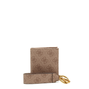 set, guess, vezzola, textile wallet, with 4g logo keychain, gbox sm bfld w/cp&krn, beige, for men