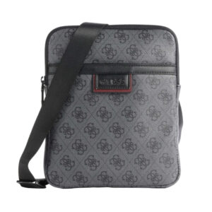 guess, vezzola, textile crossbody bag, black, hmvezlp1123, 19 x 24 x 2cm, for women