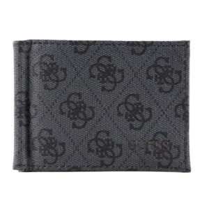 guess, vezzola, textile wallet, coin holder, smvezllea23, black, for men