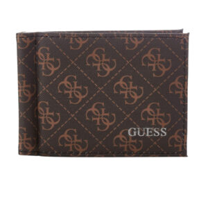 guess, vezzola, textile wallet, coin holder, smvezzpol23, black, for men