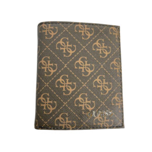 guess, vezzola, textile wallet, small billfold, smvezllea22, black, for men