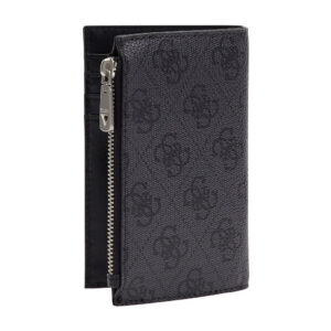 guess, vezzola, textile wallet, smevzllea78, black, for men