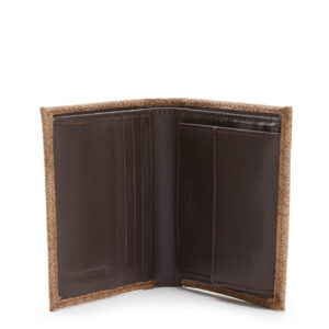 guess, vezzola, textile wallet, small billfold, smvzlalea22, brown, for men