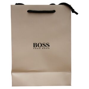 hugo boss, hugo boss, cardboard shopping bag, paper, white