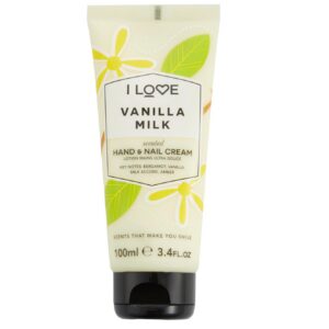 i love, signature collection, moisturizing, hand & nail cream, vanilla milk, 100 ml