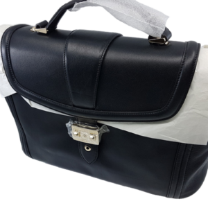lancel, lancel, leather handbag, black