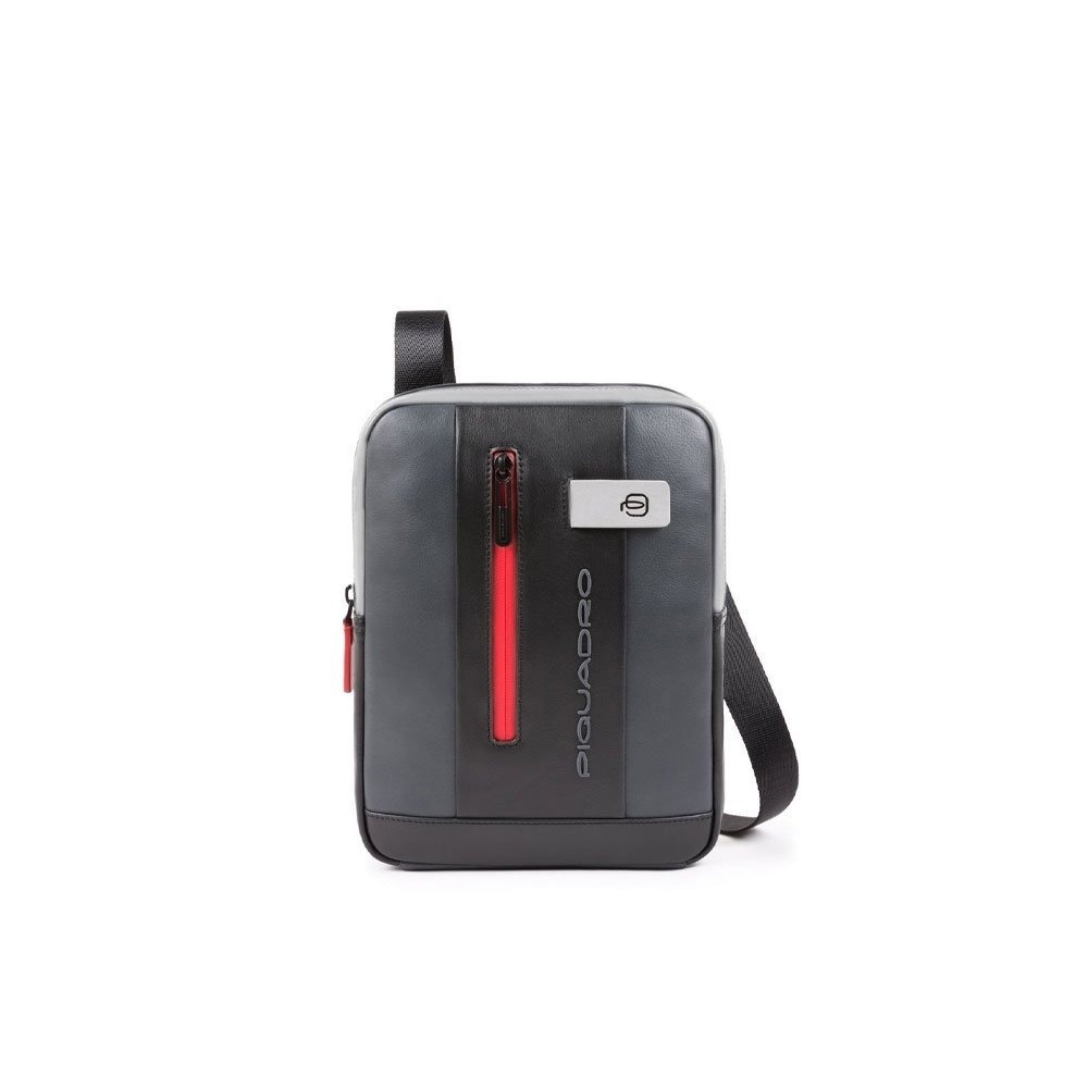 piquadro, urban, ipad sleeve, leather crossbody bag, black/grey, ca1816ub00, 21 x 27 x 6 cm, for men piquadro, urban, ipad sleeve, leather crossbody bag, black/grey, ca1816ub00, 21 x 27 x 6 cm, for men