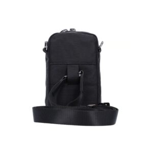 piquadro, brief 2, nylon and leather, textile crossbody bag, black, ca5485br2, for men