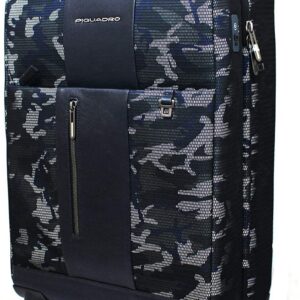 piquadro, four wheel, cabin textile trolley, camouflage