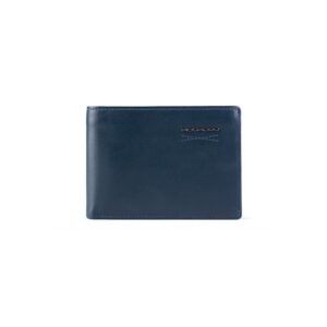 piquadro, obidos, leather wallet, slim, pu4823w110r, navy blue, for men
