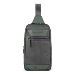 piquadro, piquadro, leather backpack, military green, sling bag, for men