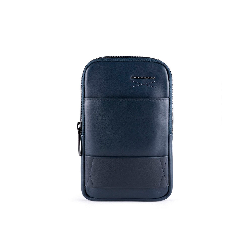 piquadro, piquadro, phone organizer, leather crossbody bag, blue, 18 x 12 x 2.50 cm, for men piquadro, piquadro, phone organizer, leather crossbody bag, blue, 18 x 12 x 2.50 cm, for men
