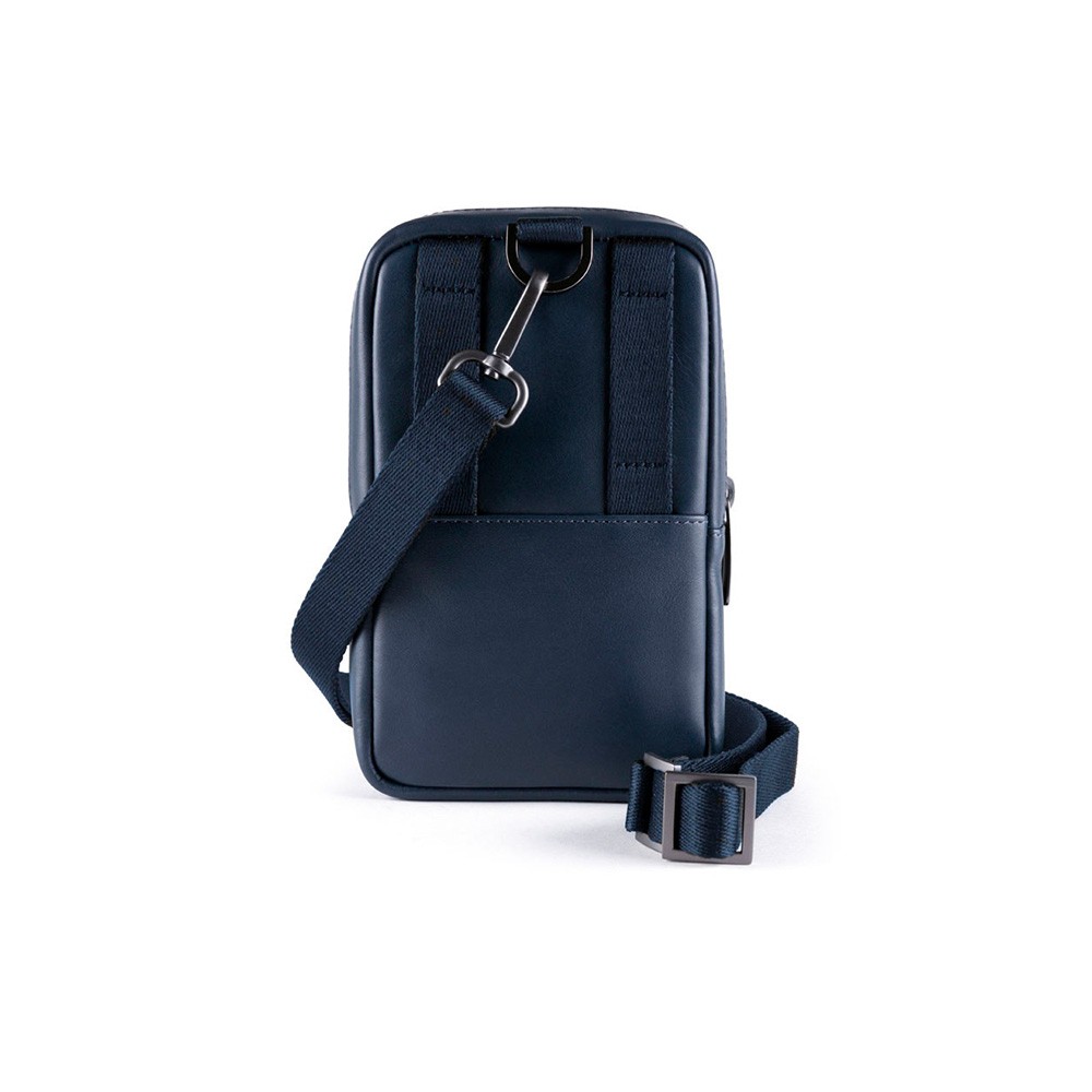 piquadro, piquadro, phone organizer, leather crossbody bag, blue, 18 x 12 x 2.50 cm, for men piquadro, piquadro, phone organizer, leather crossbody bag, blue, 18 x 12 x 2.50 cm, for men