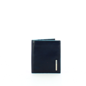 piquadro, blue square, leather card holder, pp1518b2, blue authentic, unisex