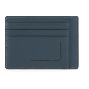 piquadro, piquadro, leather card holder, rfid anti fraud protection, for men