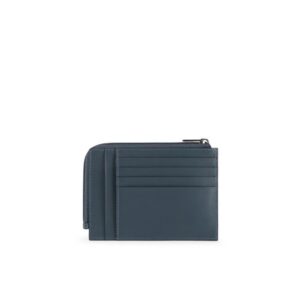 piquadro, piquadro, leather wallet, coin holder, 42023100, grey, for men