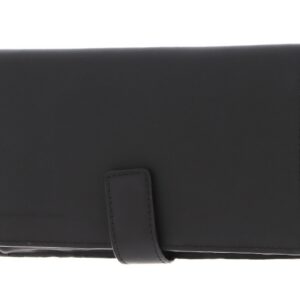 piquadro, piquadro, leather wallet, phone holder, 42023100, black, for men