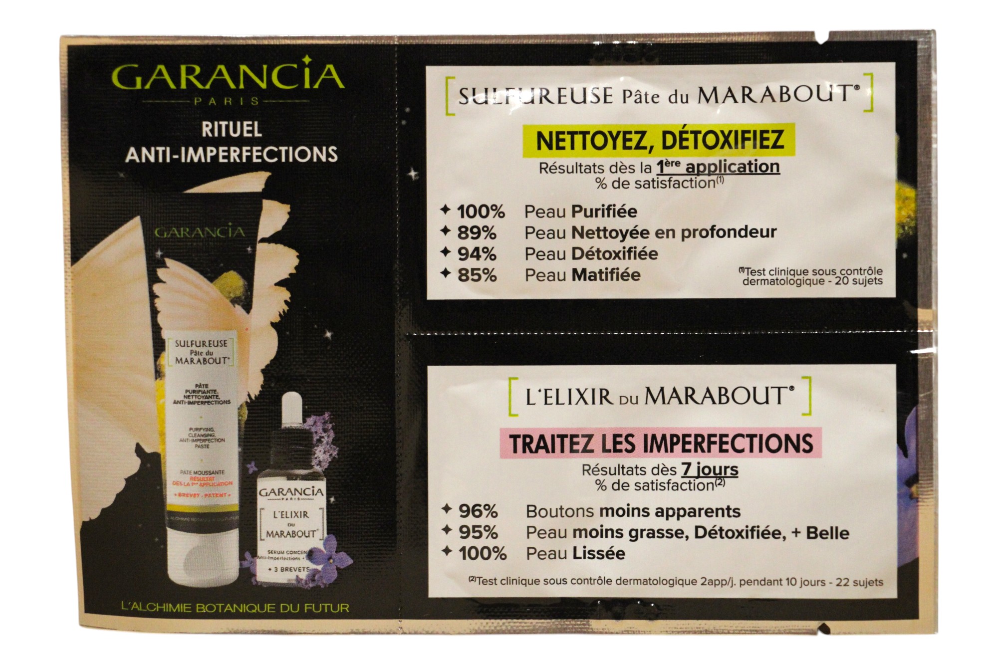 rituel anti imperfections set garancia: marabout sulphurous, purifying, cleansing cream, 30 g *tester + marabout elixir, oil free, anti ageing, morning & evening, serum, for face, 15 ml rituel anti imperfections set garancia: marabout sulphurous, purifying, cleansing cream, 30 g *tester + marabout elixir, oil free, anti ageing, morning & evening, serum, for face, 15 ml