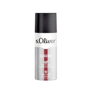 s. oliver, classic, hydrating 48h, deodorant spray, for men, 150 ml