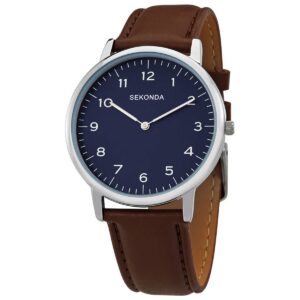 sekonda, sekonda, quartz leather strap watch, 1347.84, for men
