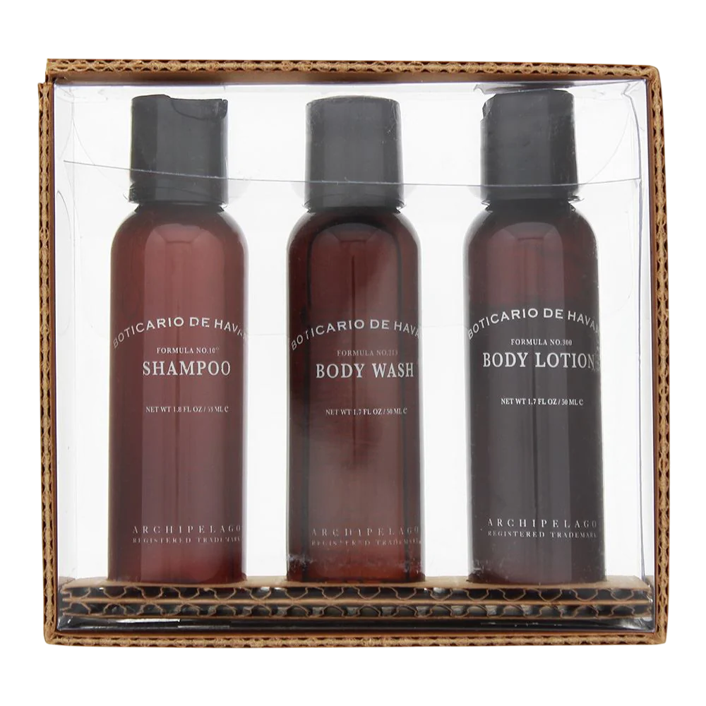 set archipelago: boticario de havana, hair shampoo, gentle cleansing, 53 ml + boticario de havana, detoxifying, body wash, body, 53 ml + boticario de havana, hydrating, body lotion, 53 ml set archipelago: boticario de havana, hair shampoo, gentle cleansing, 53 ml + boticario de havana, detoxifying, body wash, body, 53 ml + boticario de havana, hydrating, body lotion, 53 ml