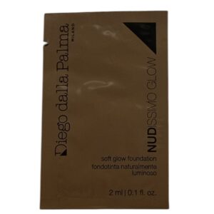 set, diego dalla palma, nudissimo glow, peach & magnolia extract, light coverage, liquid foundation, 253w, beige chiaro, 12 pcs, 2 ml *sample