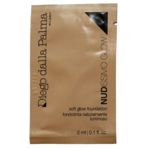 set, diego dalla palma, nudissimo glow, peach & magnolia extract, light coverage, liquid foundation, 255w, beige tenero, 12 pcs, 2 ml *sample