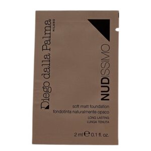 set, diego dalla palma, nudissimo soft matt, oil free, long lasting, liquid foundation, 244w, sabbia, 12 pcs, 2 ml *sample