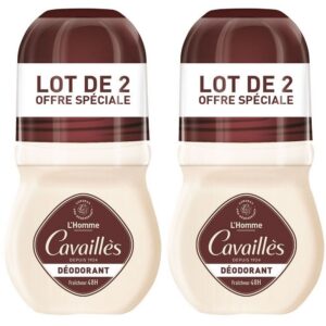 set duo, roge cavailles, l'homme, 48h protection, deodorant roll on, for men, 2 pcs, 50 ml