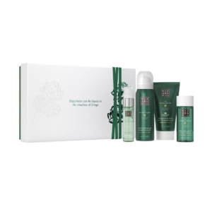set rituals: the ritual of jing, shower gel, all skin types, 50 ml + the ritual of jing, soothing, body cream, 70 ml + the ritual of jing, nourishing, dry body oil, 50 ml + the ritual of jing, pillow mist spray, 20 ml