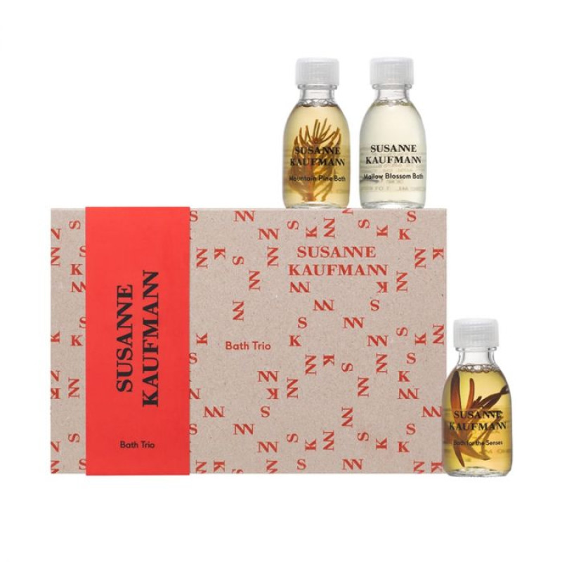 bath trio set susanne kaufmann: body care bath, for the senses, nourishing, bath oil, 30 ml + body care bath, mountain pine, relaxing, bath oil, 30 ml + body care bath, mallow blossom, nourishing, bubble bath, 30 ml bath trio set susanne kaufmann: body care bath, for the senses, nourishing, bath oil, 30 ml + body care bath, mountain pine, relaxing, bath oil, 30 ml + body care bath, mallow blossom, nourishing, bubble bath, 30 ml