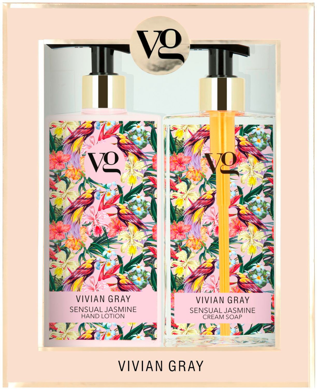 set vivian gray: sensual jasmine, hydrating, hand lotion, 350 ml + sensual jasmine, cleansing, liquid soap, 350 ml set vivian gray: sensual jasmine, hydrating, hand lotion, 350 ml + sensual jasmine, cleansing, liquid soap, 350 ml